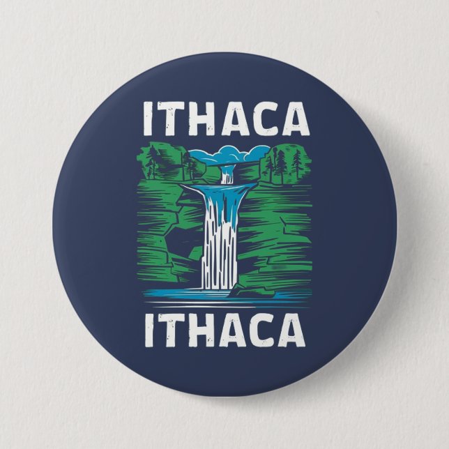 Chapa Redonda De 7 Cm Ithaca is Gorges  (Anverso)