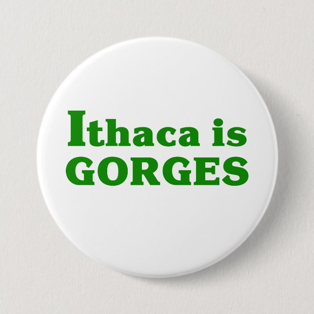 Chapa Redonda De 7 Cm Ithaca is Gorges (Anverso)