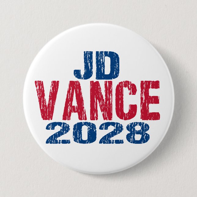 Chapa Redonda De 7 Cm JD Vance 2028 (disgusto) (Anverso)