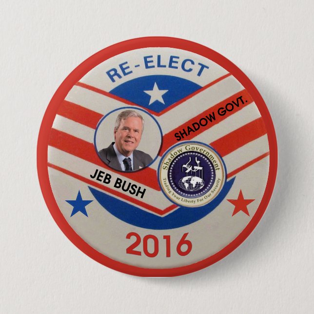 Chapa Redonda De 7 Cm Jeb Bush 2016 (Anverso)