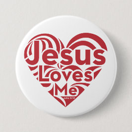 Chapa Redonda De 7 Cm Jesús me ama