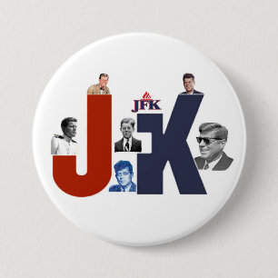 Chapa Redonda De 7 Cm JFK 100 años