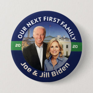Chapa Redonda De 7 Cm Jill y Joe Biden 2020