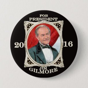Chapa Redonda De 7 Cm Jim Gilmore para el presidente 2016