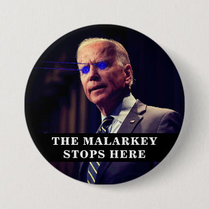 Chapa Redonda De 7 Cm Joe Biden como un Brandon oscuro
