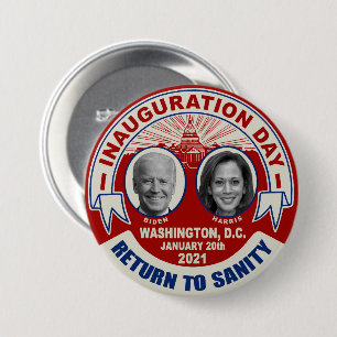 Chapa Redonda De 7 Cm Joe Biden Kamala Harris Inauguration Day Souvenir