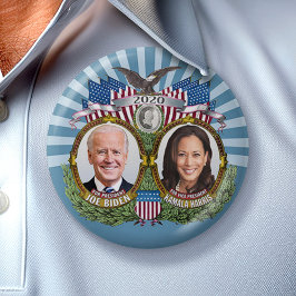 Chapa Redonda De 7 Cm Joe Biden Kamala Harris Jugate Colectible 2020