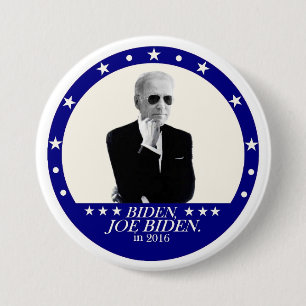 Chapa Redonda De 7 Cm Joe Biden para el presidente en 2016