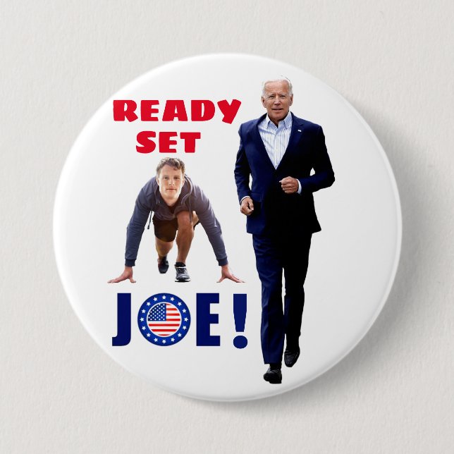 Chapa Redonda De 7 Cm Joe Biden y Joe Kennedy (Anverso)