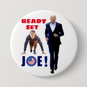 Chapa Redonda De 7 Cm Joe Biden y Joe Kennedy