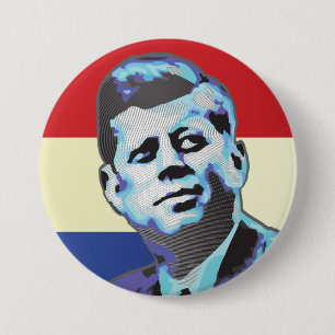 Chapa Redonda De 7 Cm John F. Kennedy