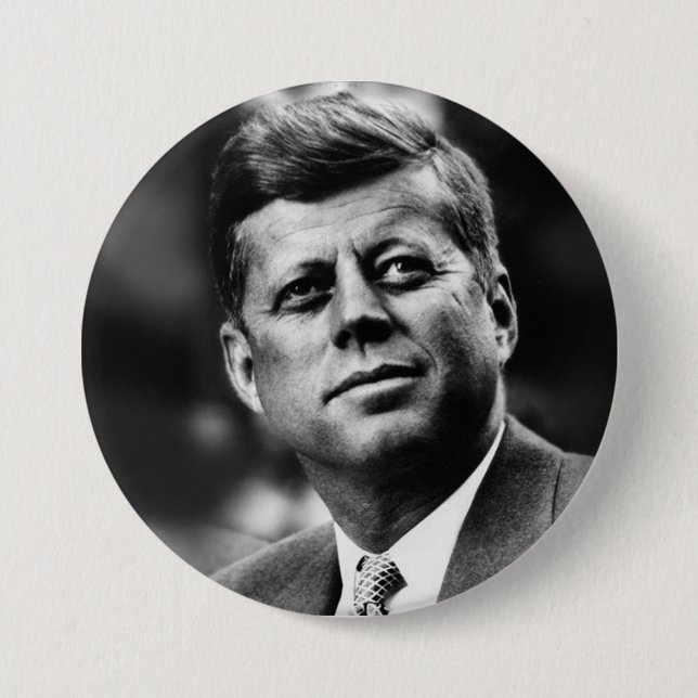 Chapa Redonda De 7 Cm John F Kennedy President (Anverso)