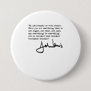 Chapa Redonda De 7 Cm John Lewis se mete en problemas con la camiseta ne