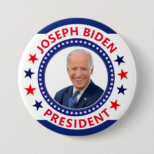 Chapa Redonda De 7 Cm Joseph Biden Presidente 2020