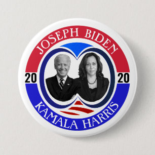 Chapa Redonda De 7 Cm Joseph Biden y Kamala Harris 2020
