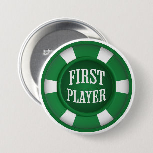Chapa Redonda De 7 Cm Juego de tablero de primer jugador de Green Poker