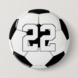 Chapa Redonda De 7 Cm Jugador de fútbol Personalizado Jersey Número/Vent