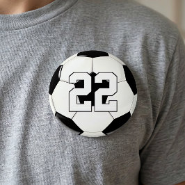 Chapa Redonda De 7 Cm Jugador de fútbol Personalizado Jersey Número/Vent