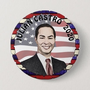 Chapa Redonda De 7 Cm Julian Castro por el apoyo a las elecciones presid