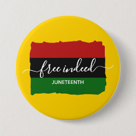 Chapa Redonda De 7 Cm Juneteenth Moderno Libre de Verdad