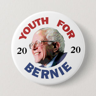 Chapa Redonda De 7 Cm Juventud para Bernie 2020