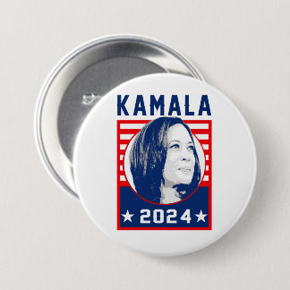 Chapa Redonda De 7 Cm Kamala Harris 2024