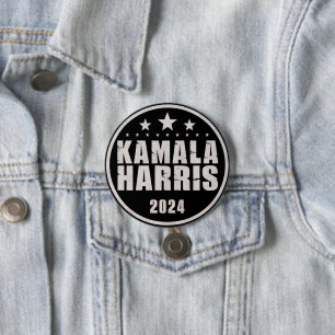Chapa Redonda De 7 Cm Kamala Harris 2024 Para Presidente Retro Elección