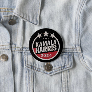 Chapa Redonda De 7 Cm Kamala Harris 2024 Por Las Elecciones Retro Presid