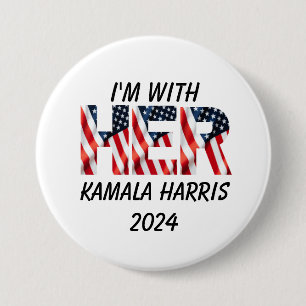Chapa Redonda De 7 Cm Kamala Harris - elecciones de Estados Unidos 2024