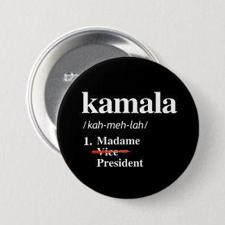 Chapa Redonda De 7 Cm Kamala Harris Madame Vicepresidenta
