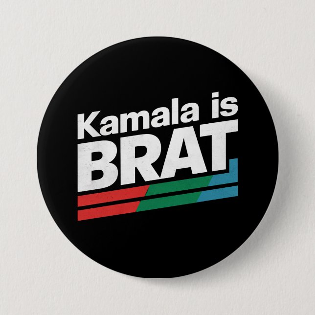 Chapa Redonda De 7 Cm Kamala is Brat (Anverso)
