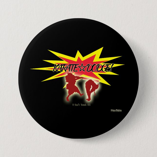 CHAPA REDONDA DE 7 CM KARATE☆DODGE! (Anverso)