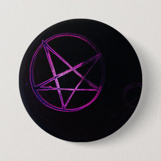 Chapa Redonda De 7 Cm Keychain pentagram pentagram de Yaei