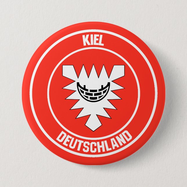 Chapa Redonda De 7 Cm Kiel Round Emblem (Anverso)