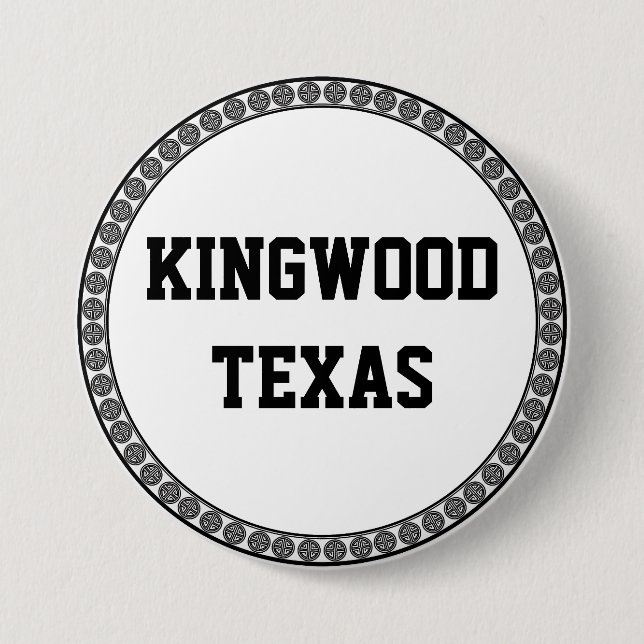CHAPA REDONDA DE 7 CM KINGWOOD, TEXAS (Anverso)