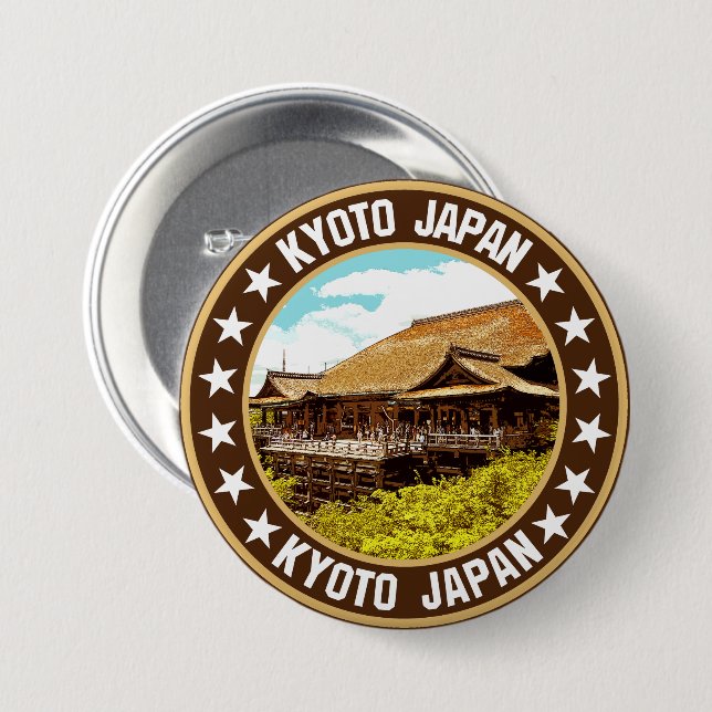 Chapa Redonda De 7 Cm Kioto (Anverso y reverso)