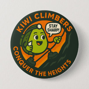 Chapa Redonda De 7 Cm Kiwi Escaladores Conquistan Las Alturas