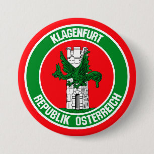 Chapa Redonda De 7 Cm Klagenfurt Round Emblem