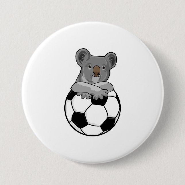 Chapa Redonda De 7 Cm Koala en Soccer Sports (Anverso)