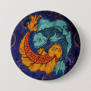 Chapa Redonda De 7 Cm Koi Fish
