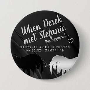 Chapa Redonda De 7 Cm La boda mística del unicornio (cuando marido