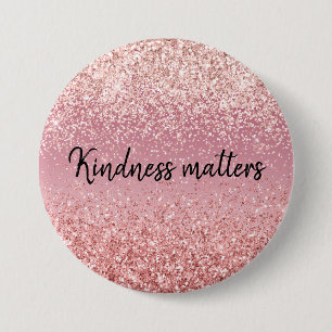 Chapa Redonda De 7 Cm La bondad personalizada del Purpurina Rosa Ombre i