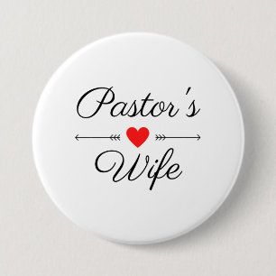 Chapa Redonda De 7 Cm La esposa del pastor bl