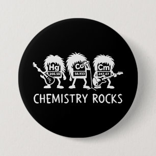 Chapa Redonda De 7 Cm La Química Rocas Banda De Rock De Ciencia
