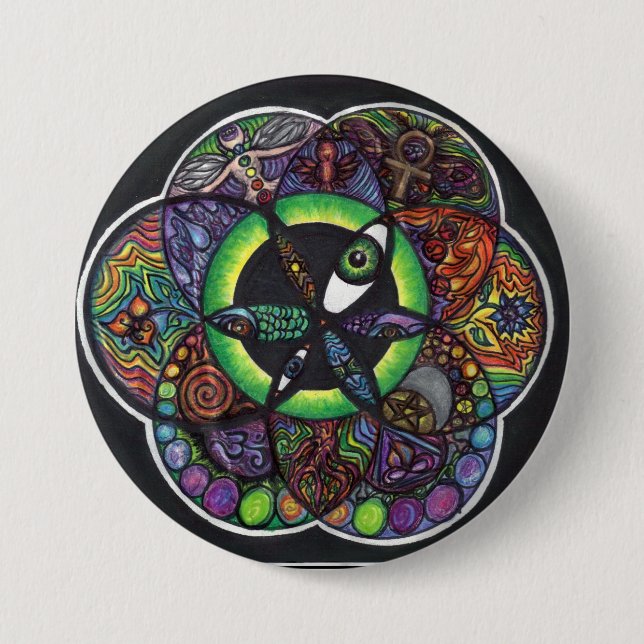 Chapa Redonda De 7 Cm La semilla (Anverso)