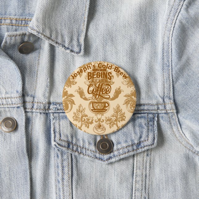 Chapa Redonda De 7 Cm La vida empieza con el café (In situ)