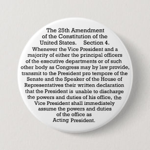 Chapa Redonda De 7 Cm La vigesimoquinta enmienda