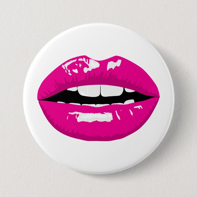 Chapa Redonda De 7 Cm Labios (Anverso)