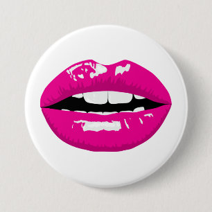Chapa Redonda De 7 Cm Labios