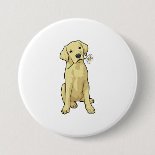 Chapa Redonda De 7 Cm Labrador Daisy